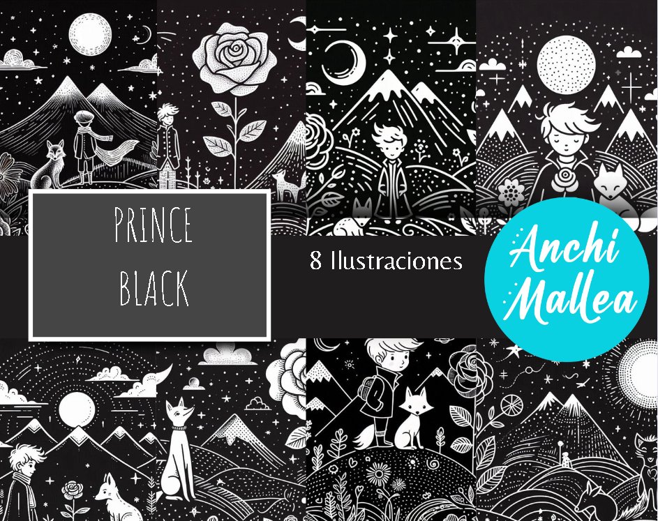 Colección de ilustraciones PRINCE BLACK